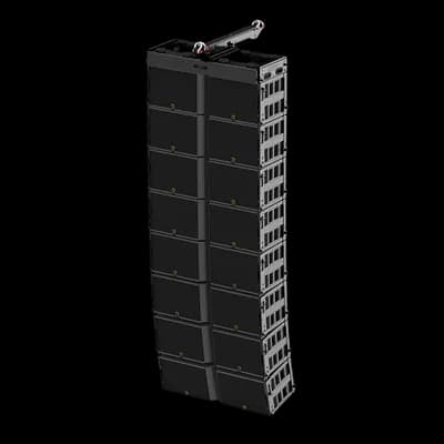 Line array, two columns of cabinets